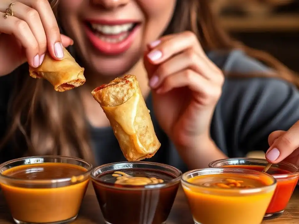 Best dipping sauce for egg rolls with sweet and sour, sriracha mayo, and hoisin-peanut options