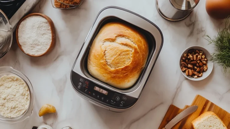 Cuisinart bread maker recipes showcasing a freshly baked loaf of bread.