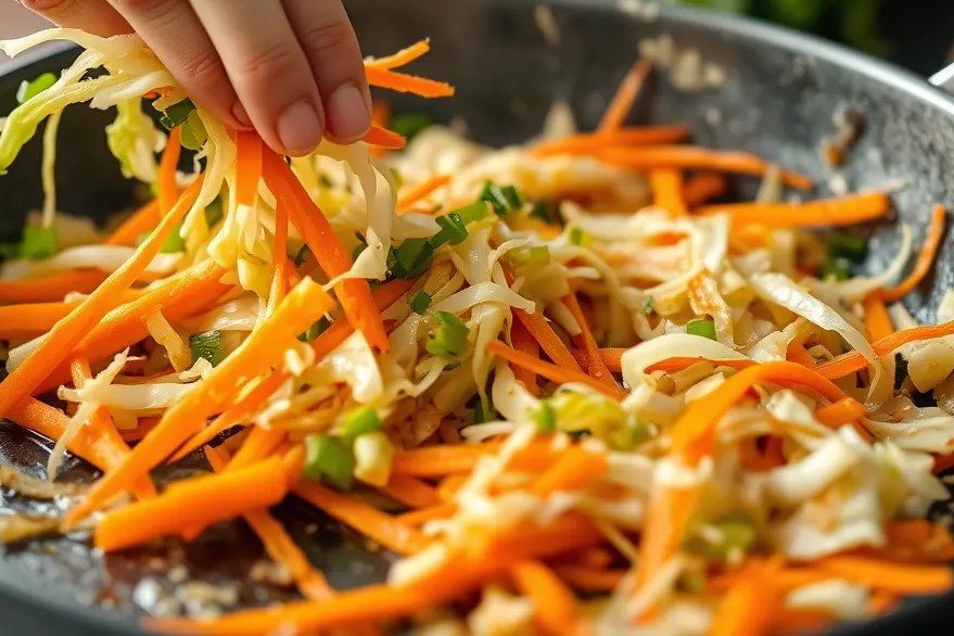 Homemade vegetable egg rolls served with dipping sauce