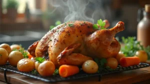 Big piece of chicken roasted to perfection, how to cook a big piece of chicken?