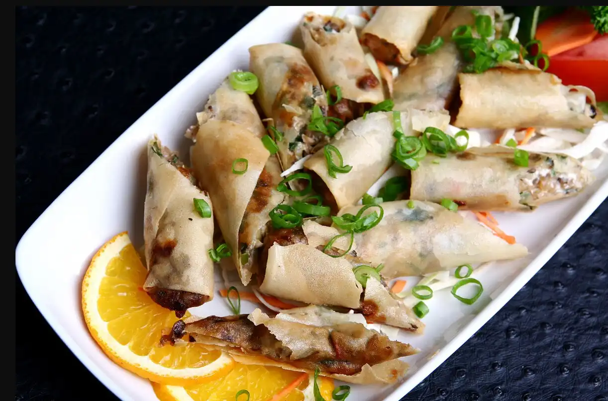 Traditional egg roll filling with seafood