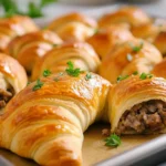 How to Make Irresistible: Golden brown sausage cream cheese crescent rolls freshly baked.