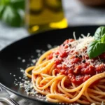 Best Cheese for Spaghetti: Which Cheese Pairs Perfectly? 4 Grated Parmesan cheese on a plate of spaghetti.