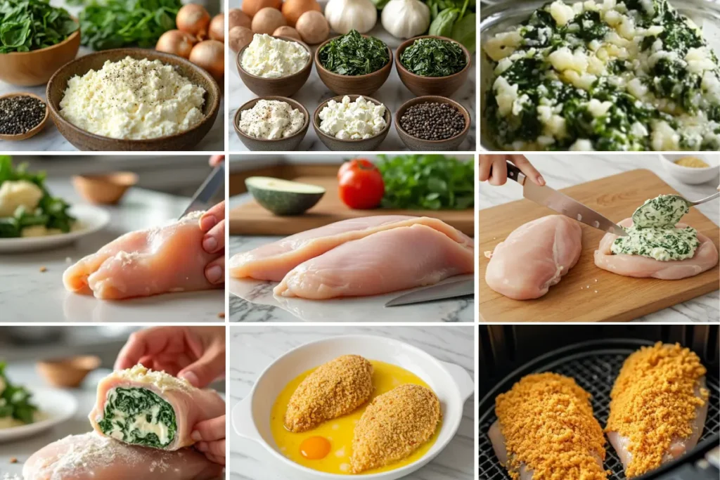 How to cook breaded stuffed chicken breast in an air fryer: Step-by-Step guide to a delicious recipe for Air fryer breaded stuffed chicken greast