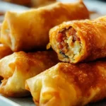 Plated crispy egg rolls with dipping sauce, showcase Why Are My Egg Rolls Not Crispy?