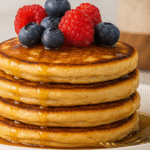 3 ingredient protein pancakes stack
