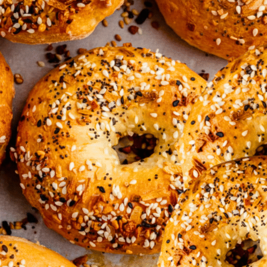 Air Fryer Protein Bagels: A flawlessly golden-brown, protein-packed bagel made in the air fryer.